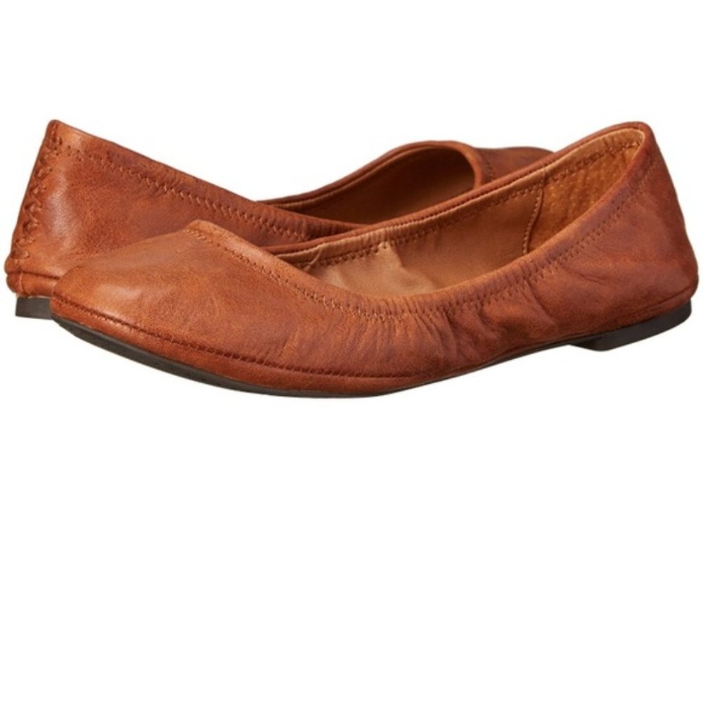 Lucky Brand Soft Leather LK-Emmie Ballet Flats in Bourbon [size 7] EUC